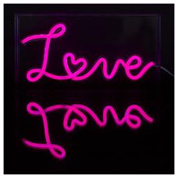 LAMPE LED EFFET NEON "LOVE" ACRYLIQUE