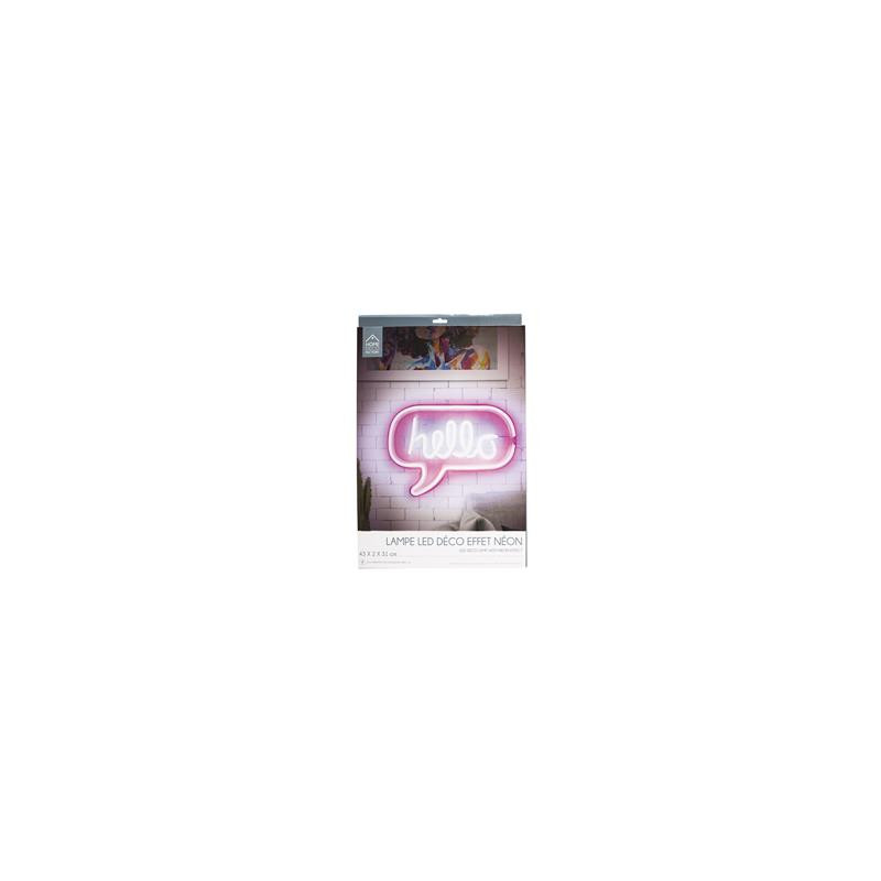 LAMPE LED EFFET NEON HELLO USB