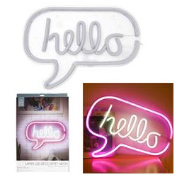 LAMPE LED EFFET NEON HELLO USB