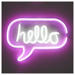 LAMPE LED EFFET NEON HELLO USB
