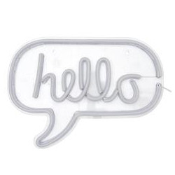 LAMPE LED EFFET NEON HELLO USB