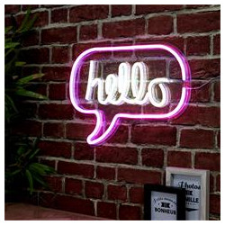 LAMPE LED EFFET NEON HELLO USB