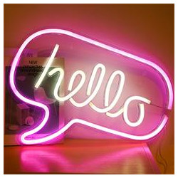 LAMPE LED EFFET NEON HELLO USB