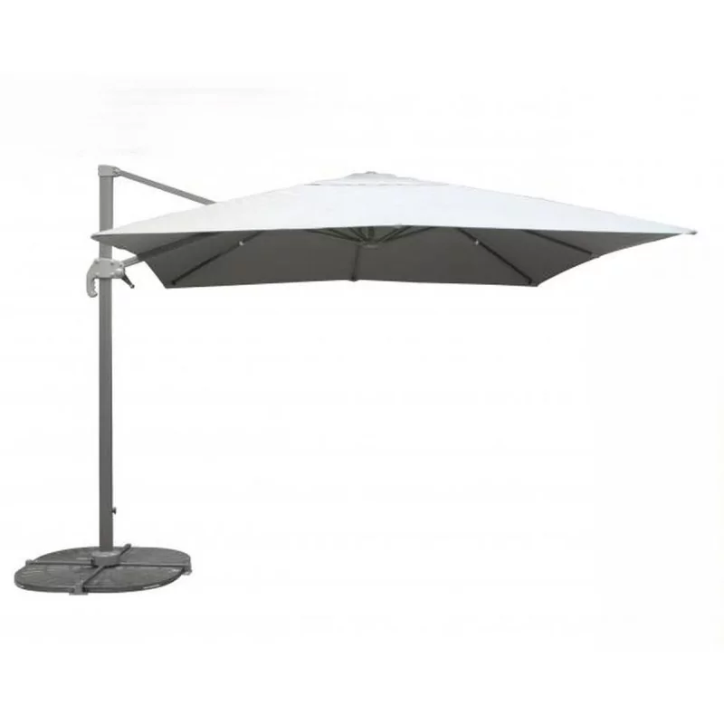 Parasol Luxe Déporté Carré Gris Clair 3m x 3m Parasol Luxe Déporté Carré Gris Clair 3m x 3m