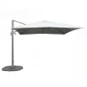 LUXE PARASOL DECORATIE VIERKANT LICHTGRIJS 3X3M