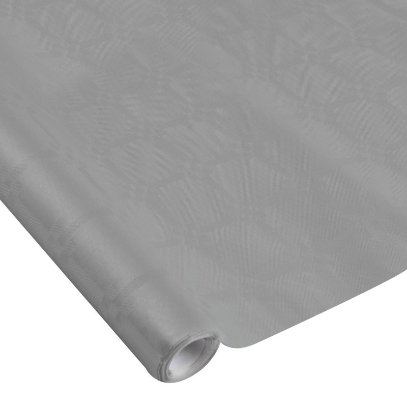 NAPPE EN PAPIER DAMASSE GRIS 1.18*5M