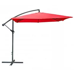 Parasol Déporté Carré Rouge 2,5x2,5m