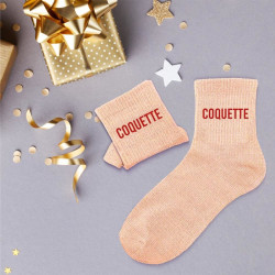 Chaussettes femme à paillettes "Coquette"