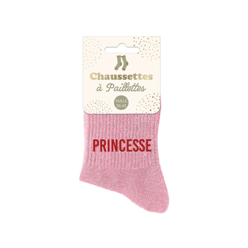 CHAUSSETTES PAILLETTES PRINCESSE ROSE CHAUSSETTES PAILLETTES PRINCESSE ROSE