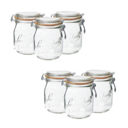 LOT 6 BOCAUX SUPER 1L (5+1) "LE PARFAIT"