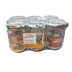 Lot de 6 bocaux Super 1L Le Parfait