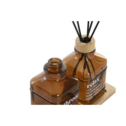 Set Distributeur et Diffuseur de Parfum pour Salle de Bain Ambré
