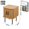 TABLE DE CHEVET "BONNIE" 2 PORTES COULIS TABLE DE CHEVET "BONNIE" 2 PORTES COULIS
