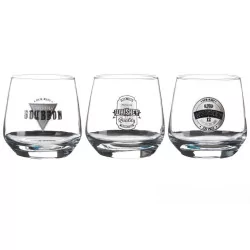 Lot de 3 Verres à Whisky Décorés "IRISH" - 28 cl