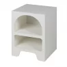 Table de Chevet "GALLERY" - 2 Niches - Design Organique - 40x40xH55cm Table de Chevet "GALLERY" - 2 Niches - Design Organique - 40x40xH55cm