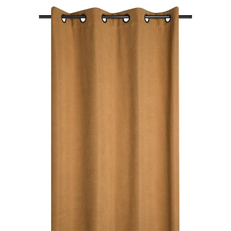 RIDEAU POLAIRE HARVARD MOUTARDE 140X260
