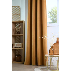 RIDEAU POLAIRE HARVARD MOUTARDE 140X260