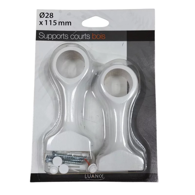 SUPPORT COURT BLANC X2 D28 - EN BOIS