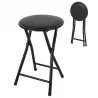 Tabouret pliable noir en PVC Tabouret pliable noir en PVC