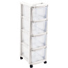 TOUR MIDI 4 TIROIRS + ROUL BLANC