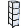 TOUR MIDI 4 TIROIRS + ROUL ANTHRACITE