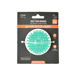 Jouet Dentaire Balle à Picots en TPR - D6,5cm Bleu