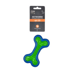 Jouet Os en Caoutchouc - Idéal pour les Dents de Votre Animal ! 6xH11,5cm bleu vert