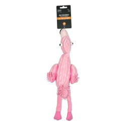 Jouet pour chien peluche flamant rose sonore 46x7cm