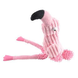 Jouet pour chien peluche flamant rose sonore 46x7cm