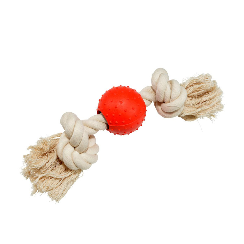 Jouet Balle Caoutchouc sur Corde Rouge (D5xH25cm) Jouet Balle Caoutchouc sur Corde Rouge (D5xH25cm)