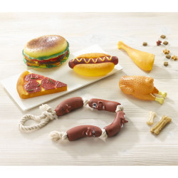 JOUET POULET ROTI SONORE 7*7*H.14CM