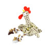 JOUET PELUCHE COQ SONORE 30*10CM BRUN BL