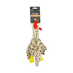 JOUET PELUCHE COQ SONORE 30*10CM BRUN BL