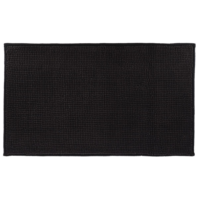 Tapis Microfibre Boules Uni (45x75 cm) - Noir Tapis Microfibre Boules Uni (45x75 cm) - Noir
