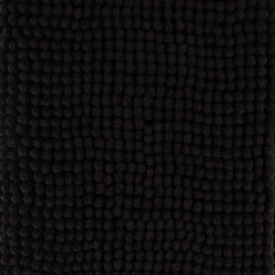 Tapis Microfibre Boules Uni (45x75 cm) - Noir