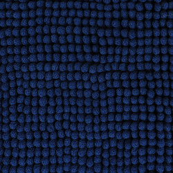 TAPIS MICROF BLEU MARINE BOULES UNI 45X7