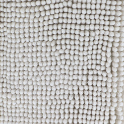 TAPIS MICROF BEIGE BOULES UNI 45X75CM