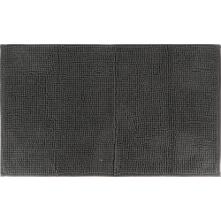 Tapis de Salle de Bain Gris Foncé Microfibre "Boules" 45x75 cm