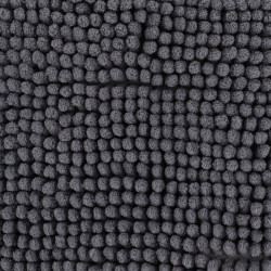 TAPIS MICRO GRIS FONCE BOULES UNI 45X75