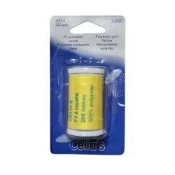 Fil polyester jaune 200M
