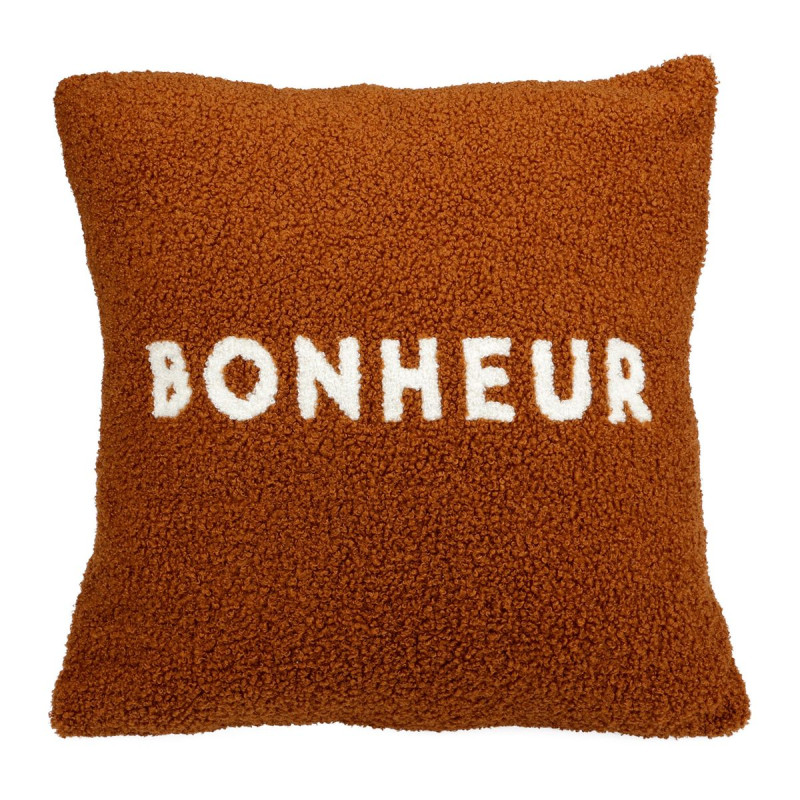 H COUSSIN CARRÉE 'BONHEUR' 40X40