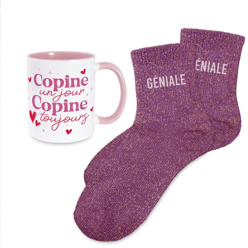 Chaussettes Femme Lillet - Motif Fun Tennis, Coton Confortable, Taille 36-42, Cadeau Idéal Pour Amie Ou Anniversaire