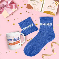 COFFRET MUG CHAUSSETTES PAILL. EMMERDEUS
