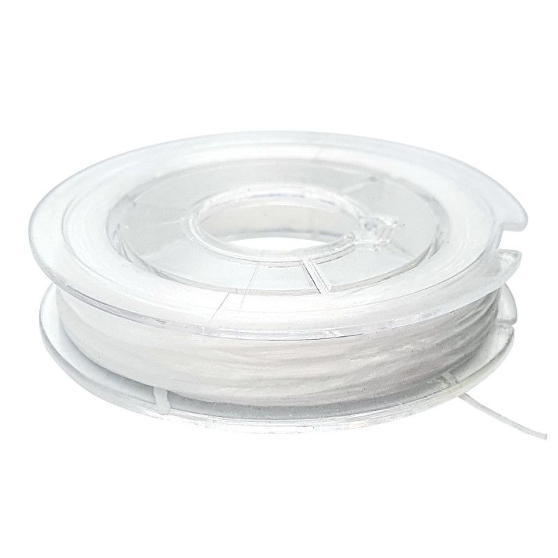 Fil élastique transp rond 0,8 mm x 15 m