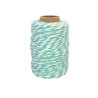 Ficelle coton bicolore Turquoise 25mxD1,