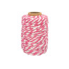 Ficelle coton bicolore Fuchia 25mxD1,5mm