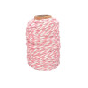 Ficelle coton bicolore Rose Clair 25mxD1