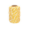 Ficelle coton bicolore Jaune 25mxD1,5mm