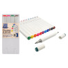 Feutres double pointe coul vives x 12 pc