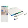 Feutres double pointe coul tons bleu/ver